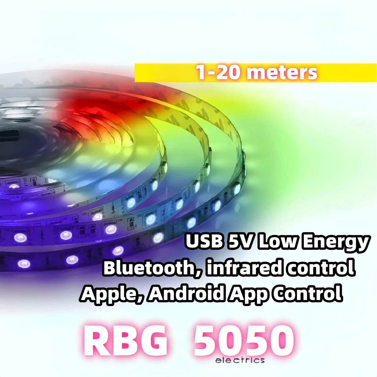 

Светодиодная лента с Bluetooth, 16 цветов, RGB 5050, 1-20 м, USB, Светодиодная лента, романтичное украшение, светодиодная подсветка для телевизора, для спальни, 5 В, низкое энергопотребление