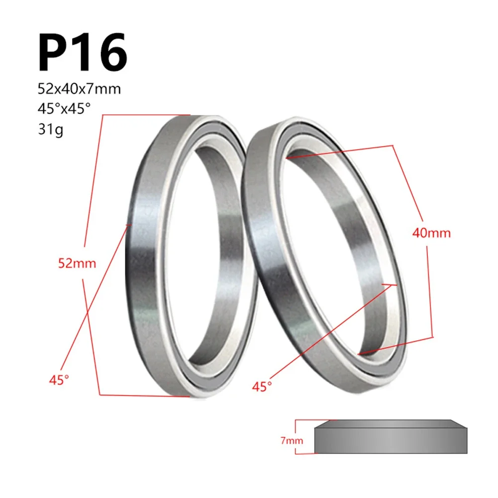 1pc Bike Headset Bearing 38/39/41/44/49/52mm MTB Road Bicycle Headset Bearing Repair 1.5 1 1/8inch 45/36Angle Steel Cycling Part