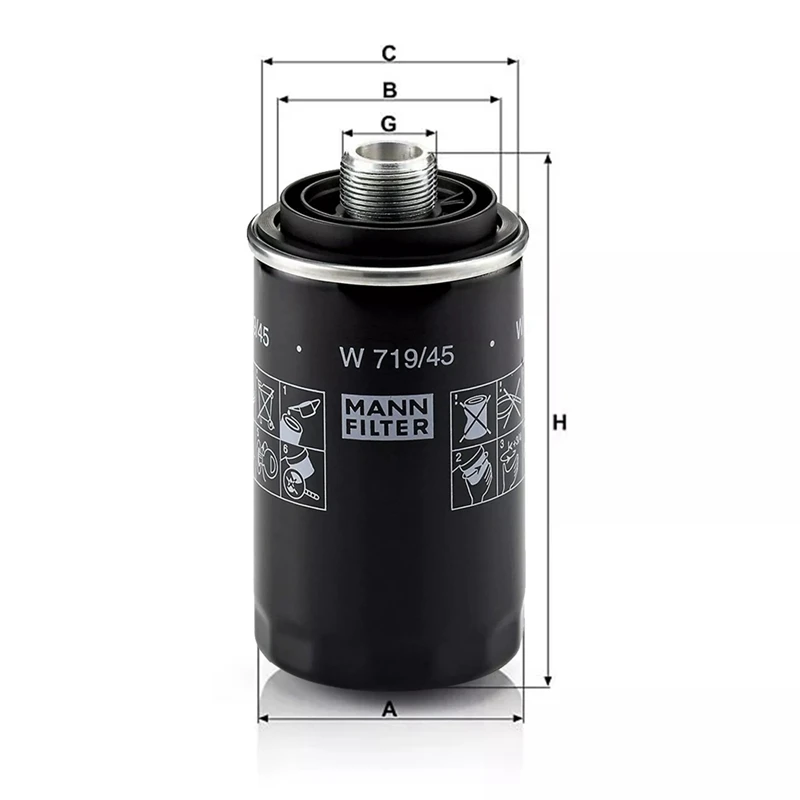 Car Oil Filter For A3 A4 A5 For VW PASSAT For SKODA YETI 06J115561B, 06J115403C
