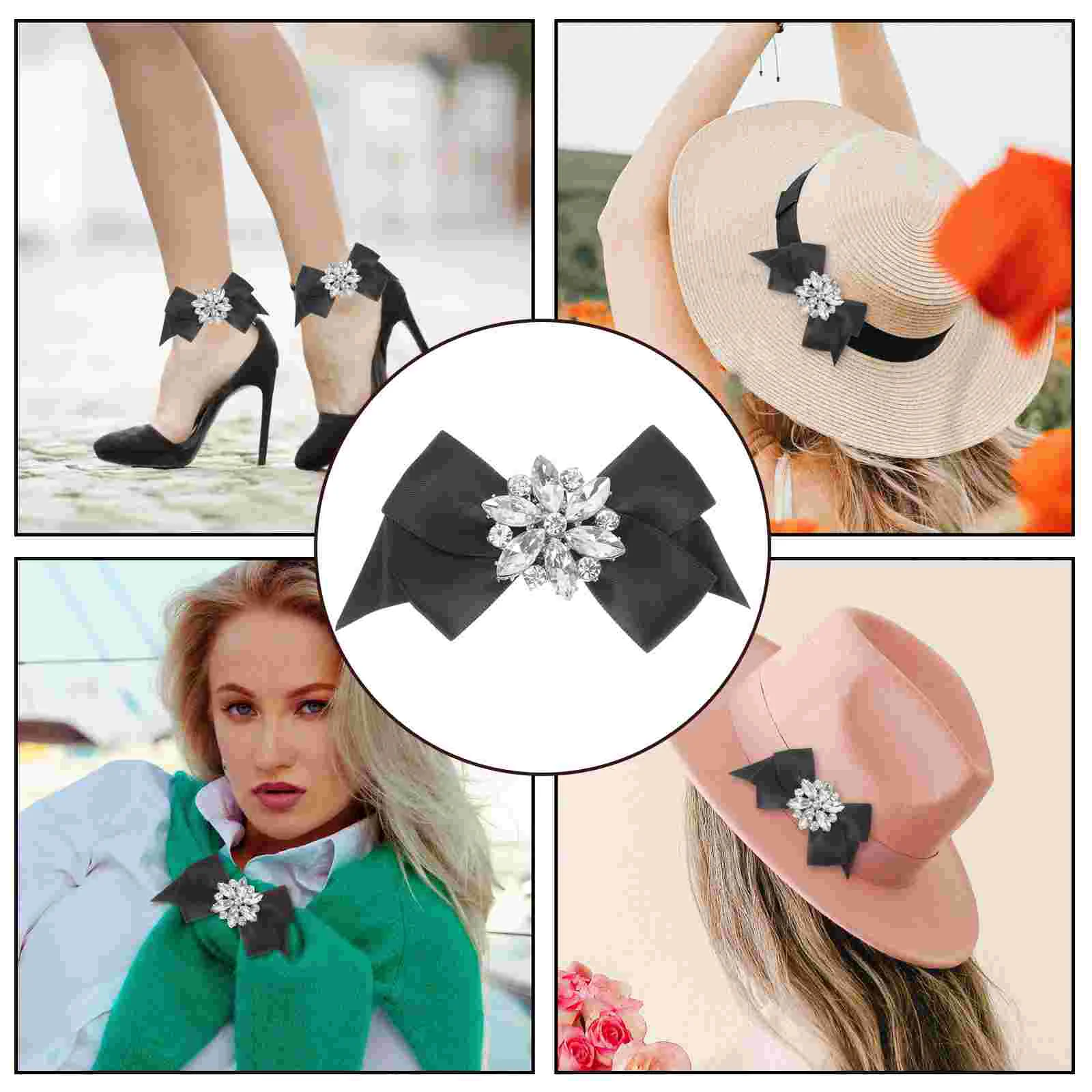 Bow Shoe Buckle Crystals for Shoes Jewelry Bridal Clip Clips Wedding Decor Accessories Bride