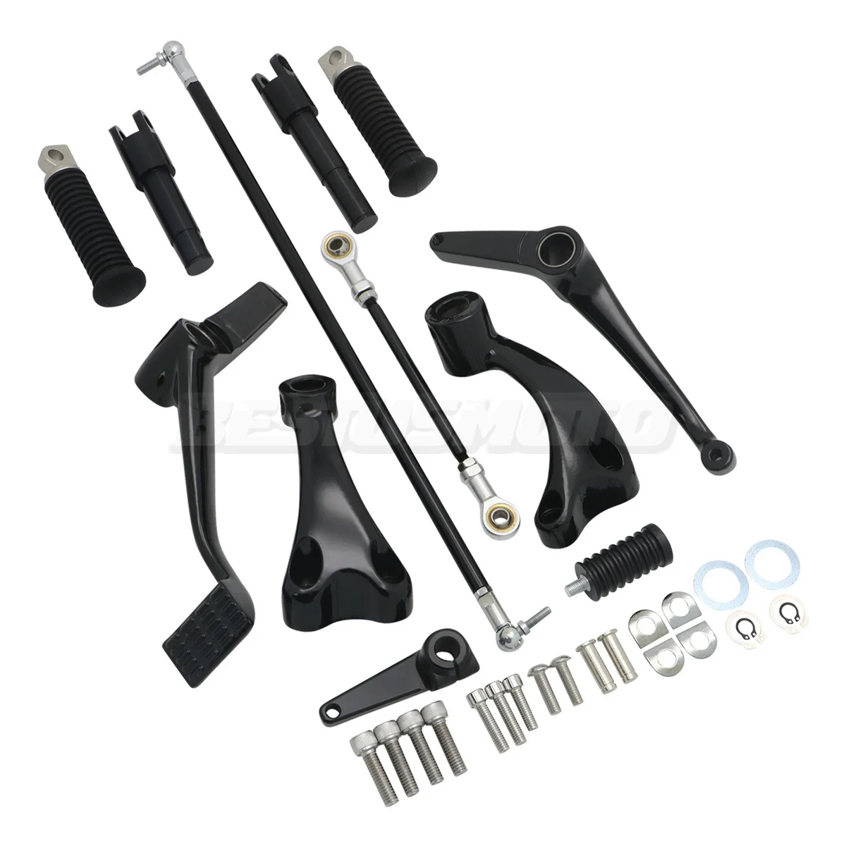 For Harley Sportster XL 883 1200 48 Motorcycle Forward Controls Complete Kit Foot Pegs Levers Linkages 2004-2013 2014-2024