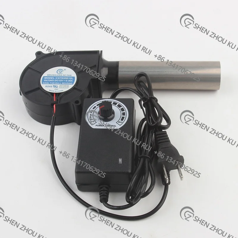 Cooling Fan New type 7530 Campfire Barbecue Low-noise PWM Governor Axial-flow Small-sized Turbine Blower CX7530B12L DC12V 0.36A