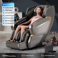 4D Smart Massage Chair Full Body Health Zero Gravity Sl-Track Shiatsu Massage Chair Recliner With Back Calf Heat, Body Scan