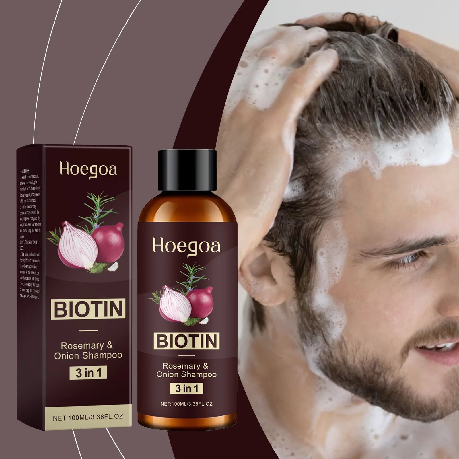 

Red Onion Shampoo Cleansing Scalp Repair Damaged Dry Moisturizing Smooth Anti Dandruff Oil Control Nourish Refreshing Hair Care