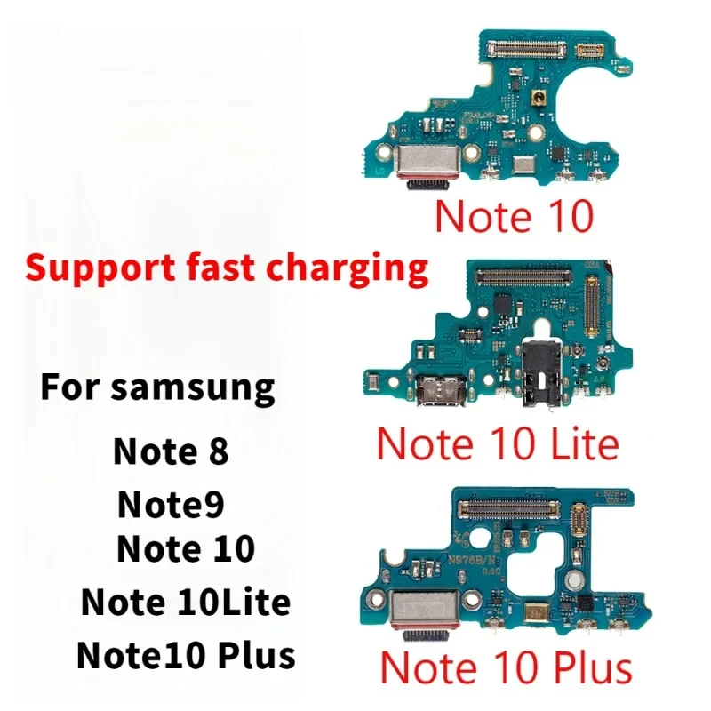 Плата зарядного USB-порта с гибким кабелем для Samsung Note 8 9 10 Lite N950F N9500 N960F N970F N976F N770F