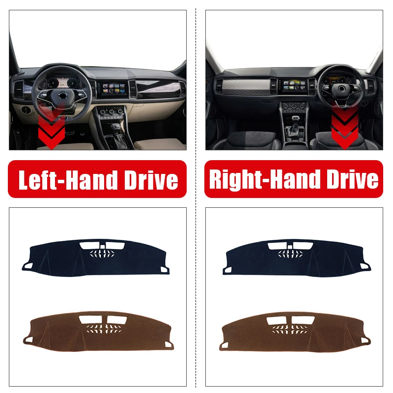 For Skoda Kodiaq NS7 2016 2017 2018 2019 2020 2021 2022 Car Dashboard Sun Shade Cover Instrument Desk Non-slip Mat Accessories - view 3