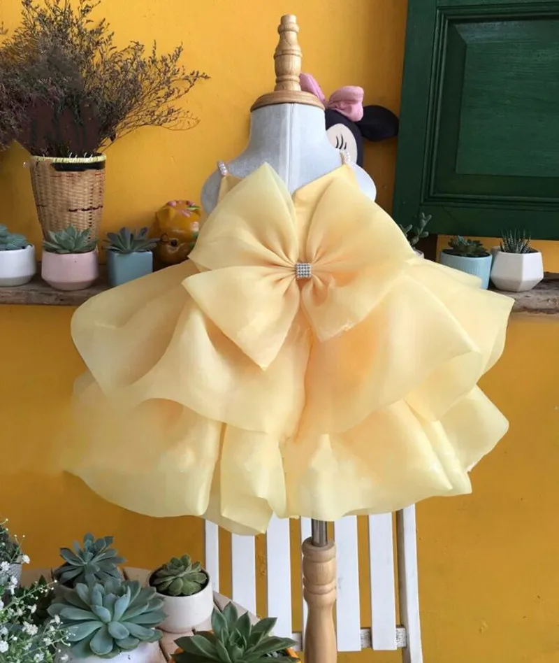 

Toddler Girl Dress with Big Bow12M 18M Baby Girl One Year Birthday Party Tutu Gown Babe Fluffy Xmas Costume