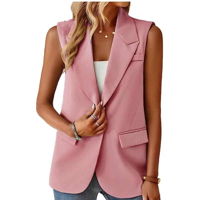 Women's Suit Tank Top Commuter Loose Large Coat Minimalist Windproof Jacket New Jacket Women's 2023 жилет костюмный женский