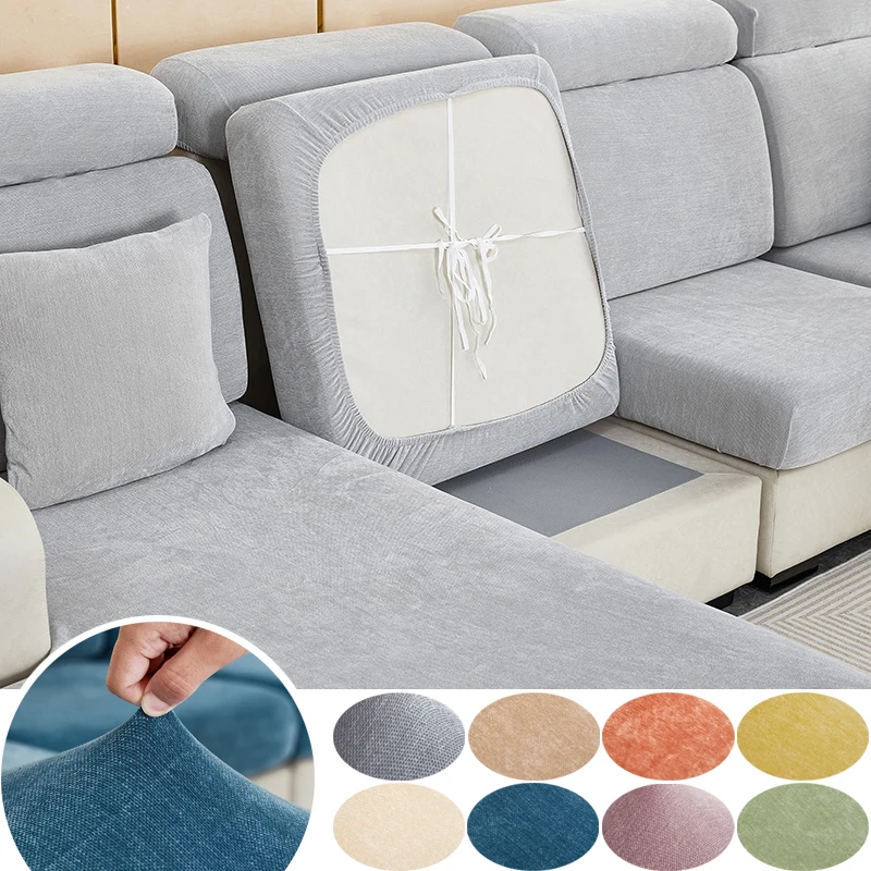 Chenille Sofa Seat Cushion Cover Stretch Adjustable Removable Slipcover Sofa Cover Sofa Slipcovers Protector for Pets Kids