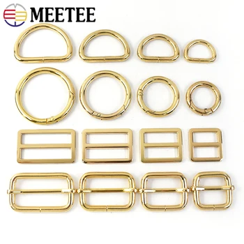 10 adet LightGold Metal çanta tokaları Tri Glide kaymak O D halka ayarlamak toka sırt çantası kemer dokuma kayış kopçası DIY donanım aksesuar