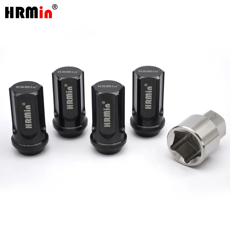 HRMin anti-theft Gr.5 titanium cone seat closed end wheel lug nut titanium nut M12*1.5*45mm/M12*1.25*45mm For racing
