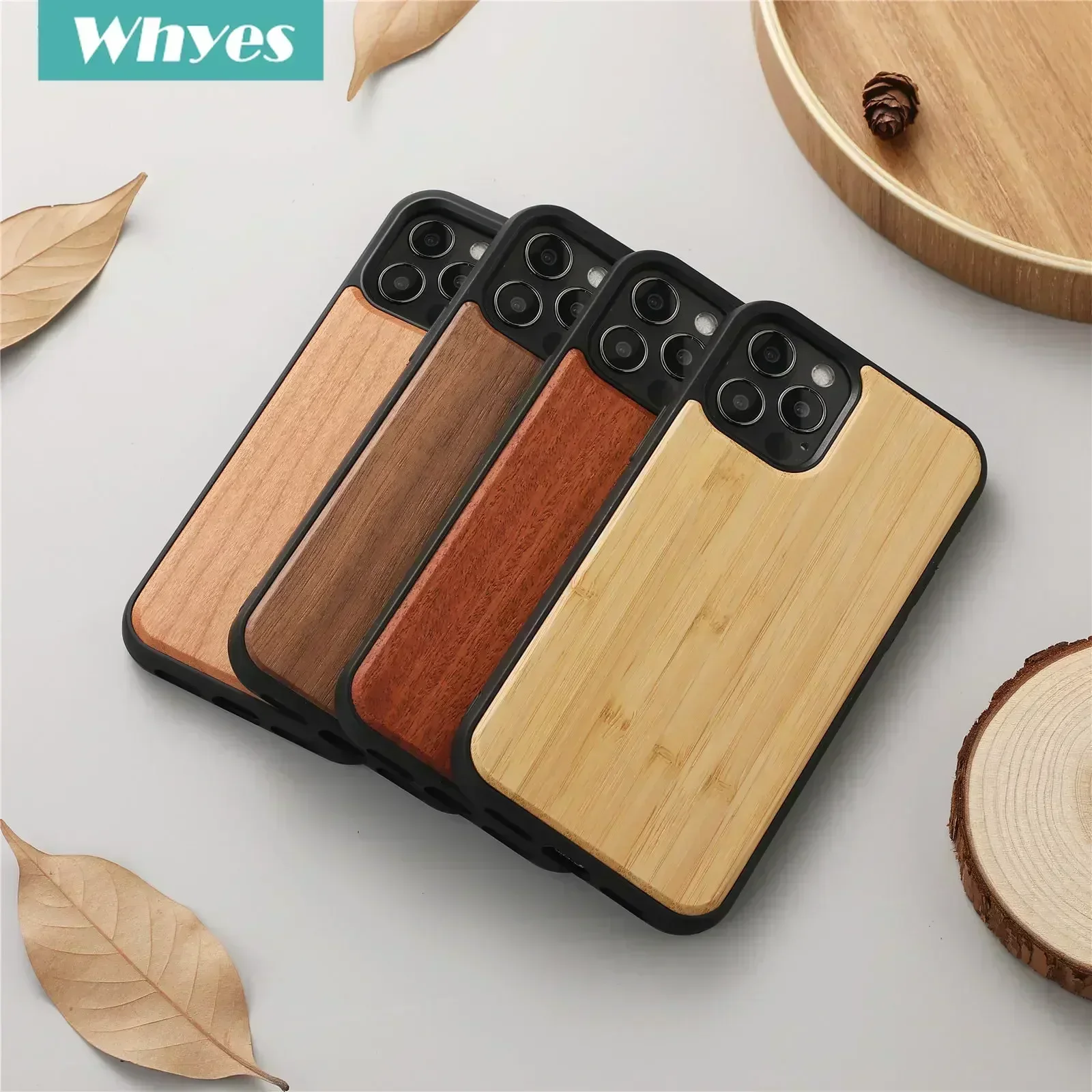 for iPhone 16 1Pcs free Personalized Custom Gift Solid Wood Bamboo Phone Case for iPhone 11 12 13 14 15 16 Pro Max 14 15 Wooden