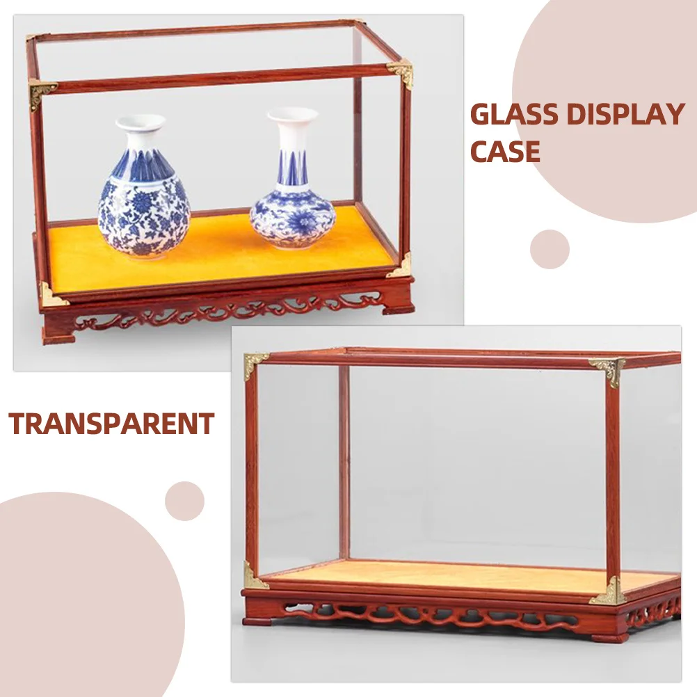 

Transparent Glass Display Box Clear Desktop Display Case for Buddha Statues Collectibles Organizing Storage