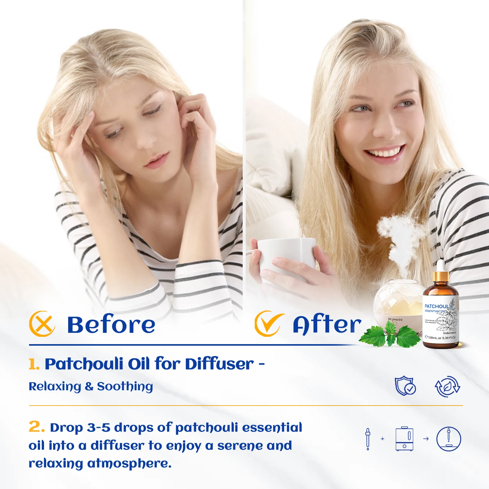 HIQILI 100% Natural Patchouli  - Perfume Fragrance Oils For Candles recension och pris