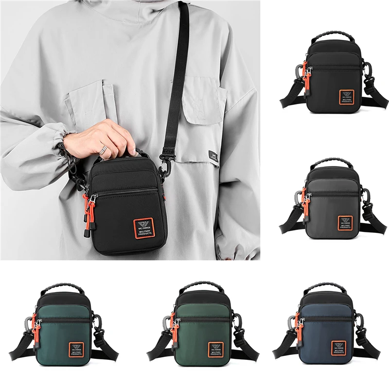 Tamanho médio moda masculina náilon bolsas casuais crossbody um ombro saco ao ar livre grande capacidade de negócios viagem trabalho carteiras