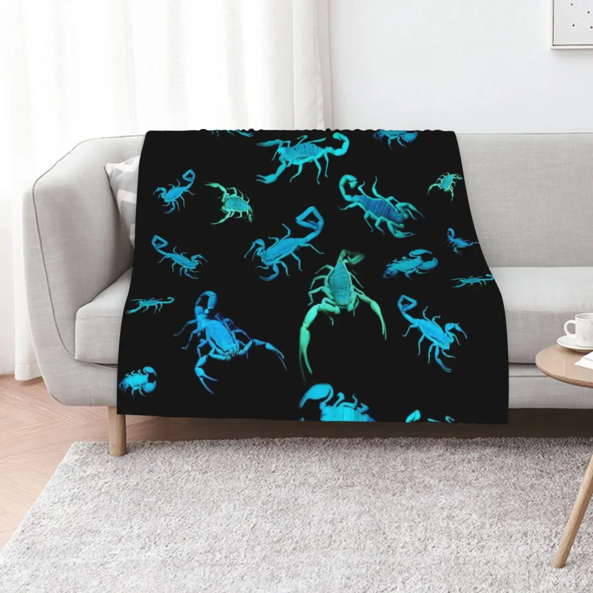

glowing scorpion Throw Blanket Soft Beds For Sofa Thin Soft Big Warm Blankets