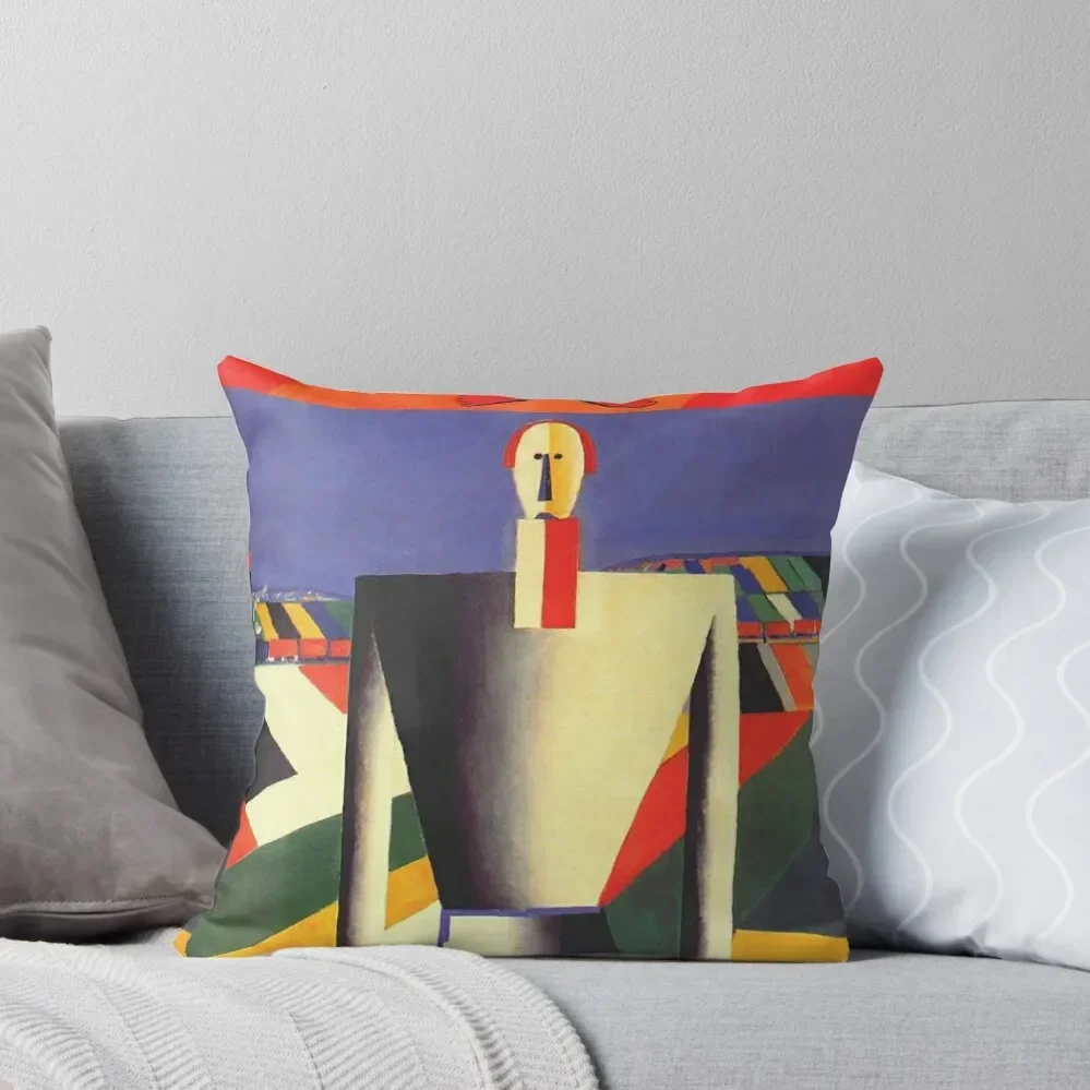 

HD - Peasant in a Field, by Kazimir Severinovich Malevich 1929 High Definition Throw Pillow Pillow Case Pillow