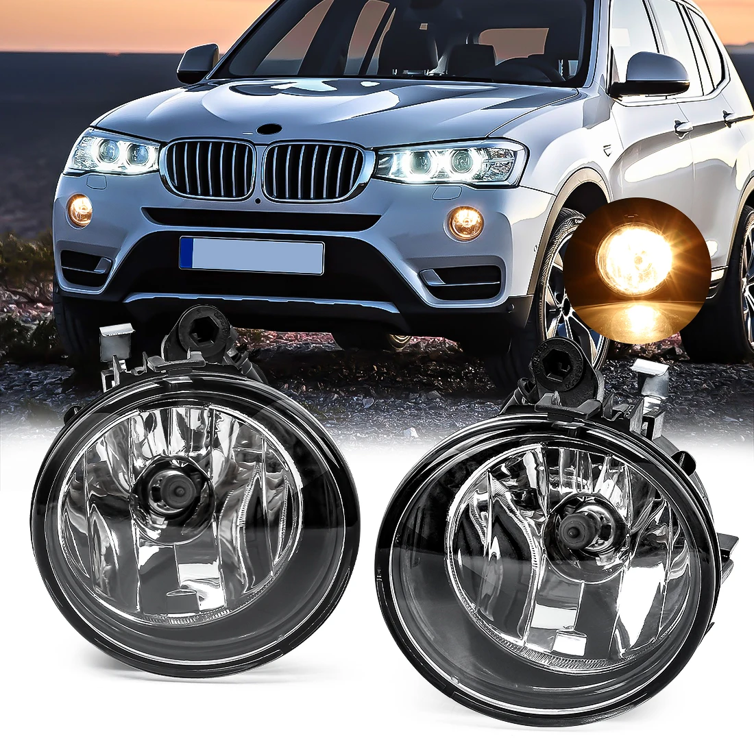 

Right/left Fog Lights For BMW X1 X3 F25 X4 F26 X5 F15 X6 F16 2010-2020 Led Fog Lamp Halogen Bulb 63177238787 63177238788