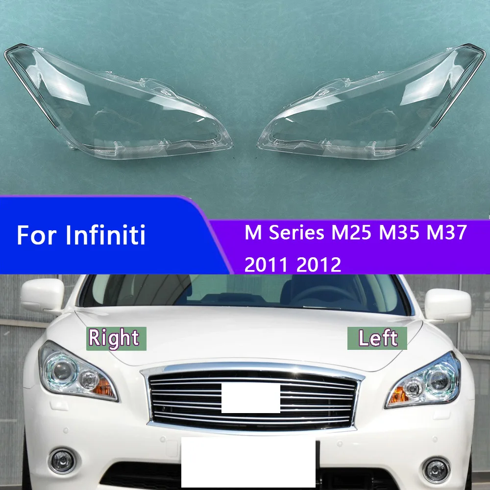 

Headlamp Cover For Infiniti M Series M25 M35 M37 2011 2012 Transparent Headlight Lens Plexiglass Replace Original Lampshade