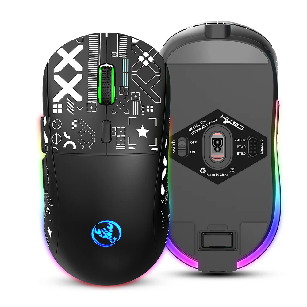 

2.4G Wireless Mouse 3600 DPI Wireless Mouse Ergonomic Gaming Mouse RGB Lighting Type-C Rechargeable For PC Laptop Computer