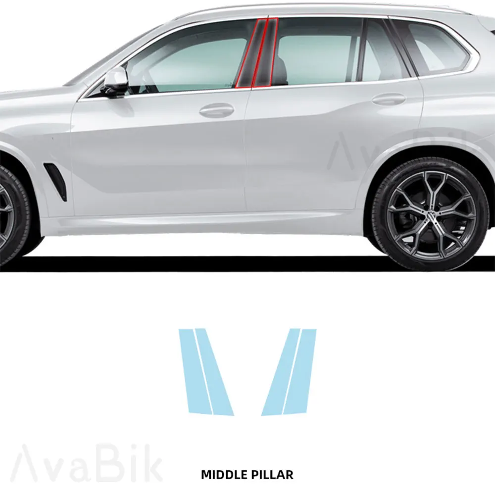 

For BMW X5 M SPORT 2019-2023 Car Underskirt protection Film TPU PPF Cutting Pre Cut car center pillar Headlight Protective Film