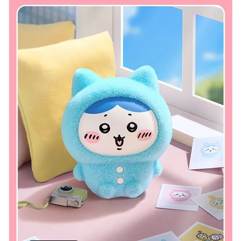 دمية MINISO Chiikawa Pajama Party Usagi مصنوعة يدويًا من القطيفة من الجلوس في سلسلة صف رائعة لمحبي Chiikawa