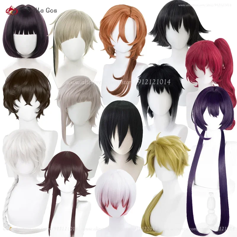 High Quality Anime Dazai Osamu Nakajima Atsushi Nikolai Gogol Nakahara Chuuya Fyodor Dostoevsky Akiko Yosano Cosplay Anime Wigs