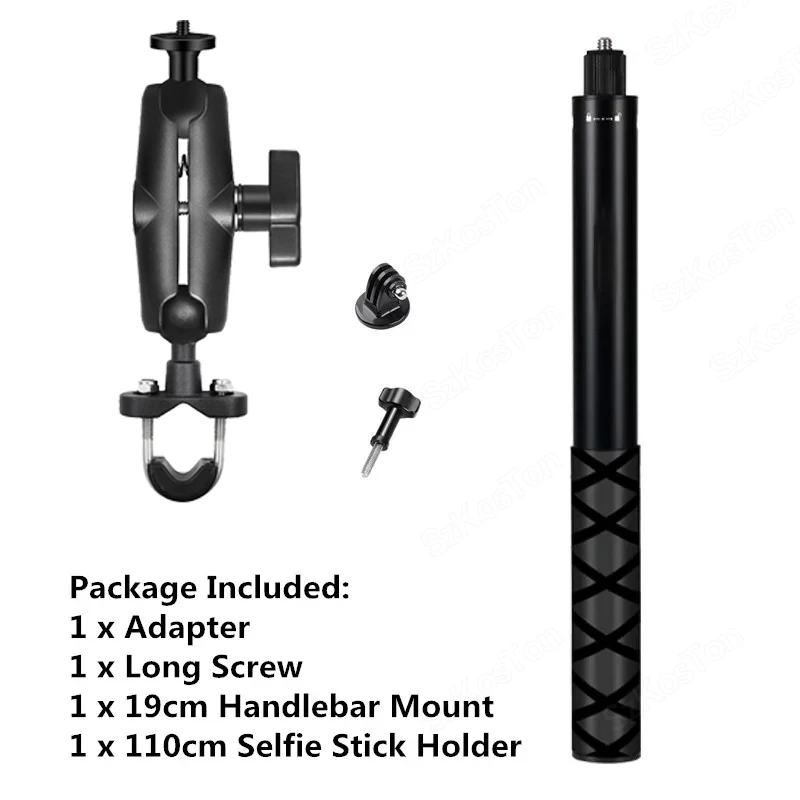 SZKOSTON Für GoPro 13 12 11 10 Motorrad Fahrrad Halter Lenker Halterung Für Insta 360X5X4 DJI OSMO 360 Action 6 5 4 Zubehör 9