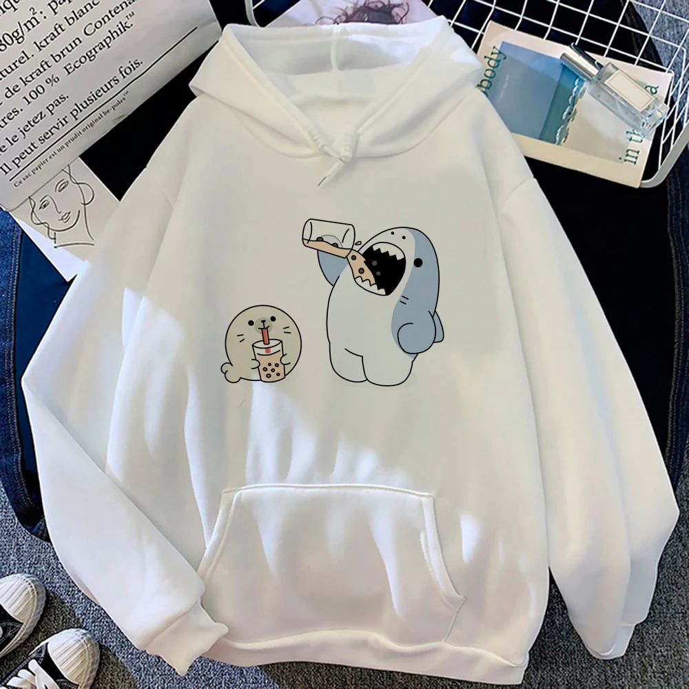 Bubble Tea hoodie wanita vintage 90s, pakaian musim dingin wanita hoodie gaya Korea anime