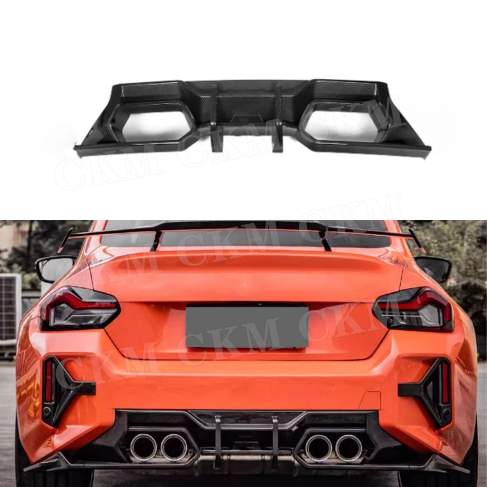 

For BMW 2 Series G87 M2 Coupe S Style 2023+ Dry Carbon Fiber Car Rear Bumper Diffuser Spoiler FRP Rear Diffuser Lip Body Kits