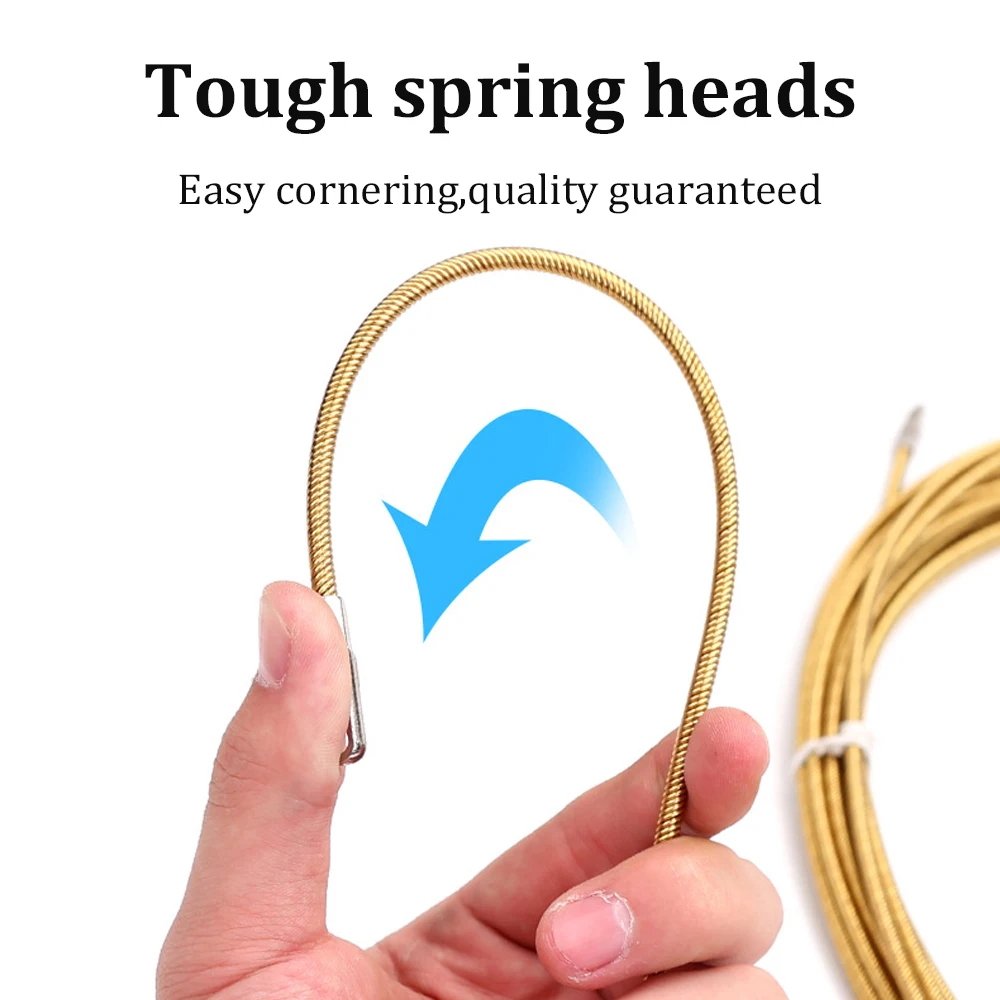 Universal Wire Threading Device 5/10m Spring High Elasticity Rope Pulling Device With Pulley Electricians Wire Lead Cable Puller