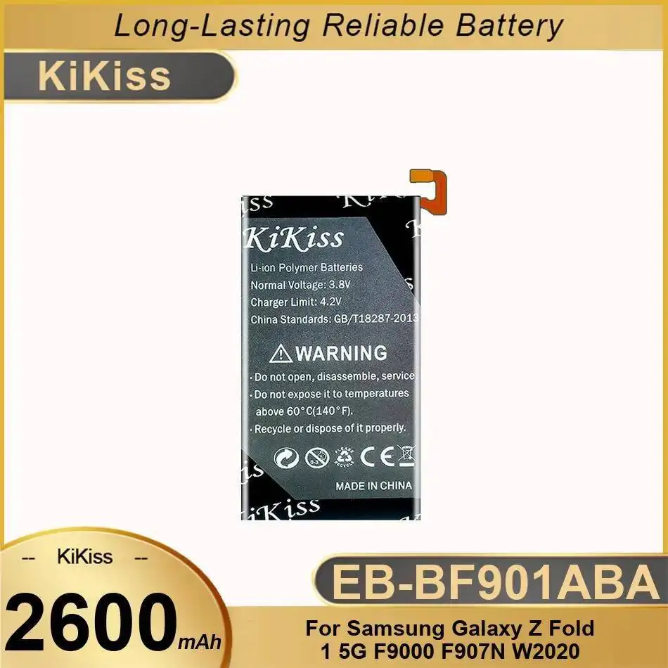 

EB-BF901ABA Легкий аккумулятор для мобильного телефона емкостью 2600 мАч для Samsung Galaxy Z Fold 1 5G F9000 F907N W2020 Прочный