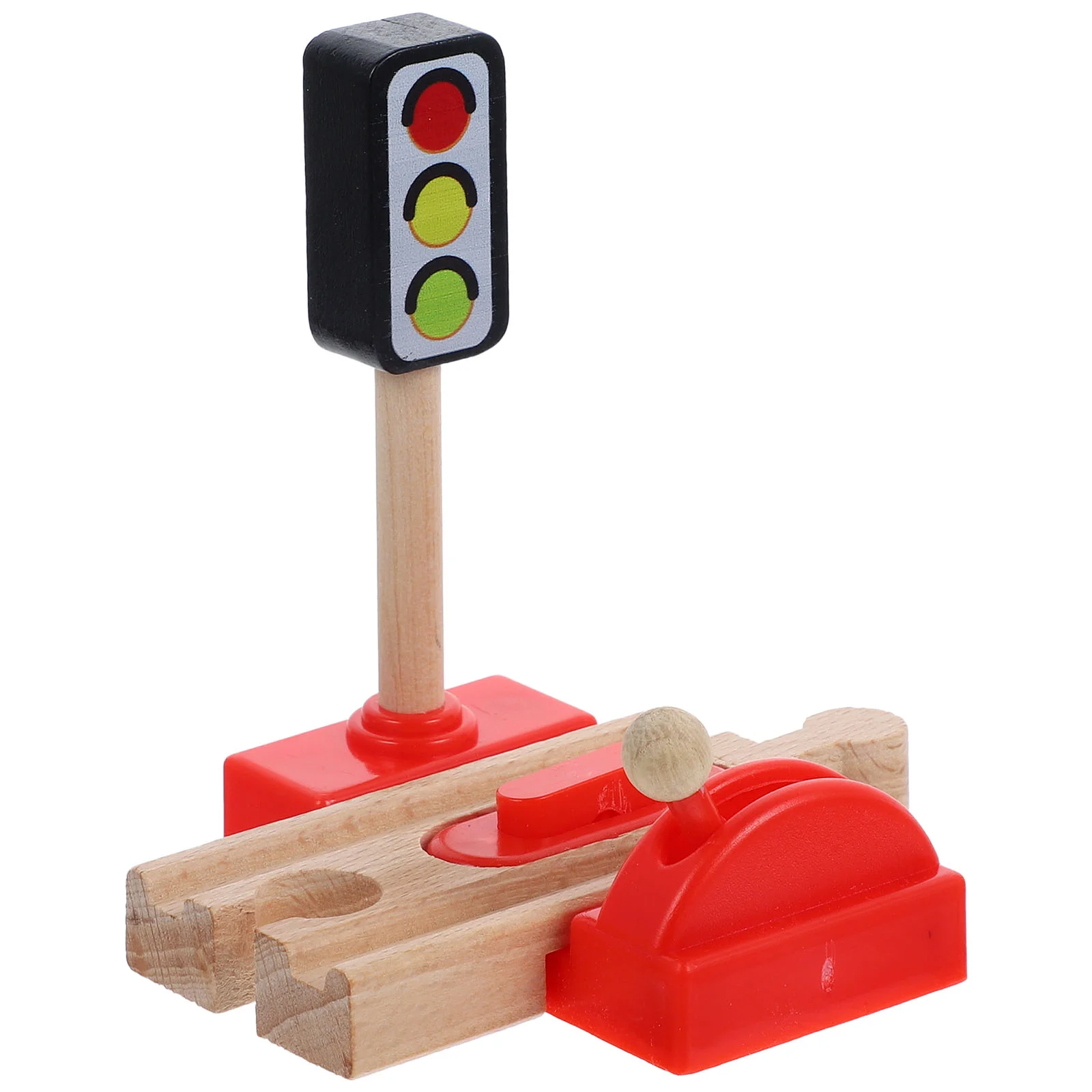 Railway Crossing Train Track Accessories Toys Decorative Roadblock Wooden Child Childrens