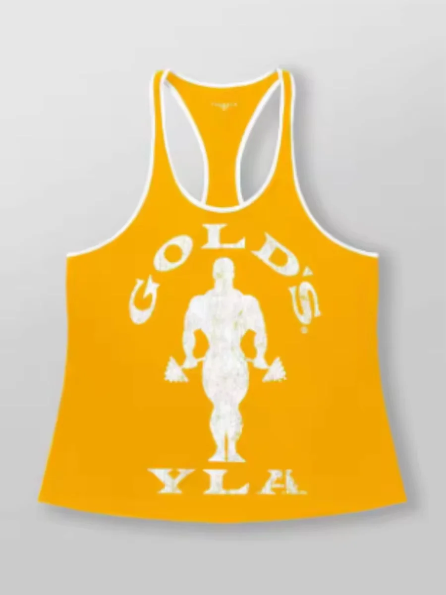 Explorer-vest voor volwassenen Nieuw herenvest voor buiten hardlooptraining sport fitness sneldrogend ademend katoenen top met print