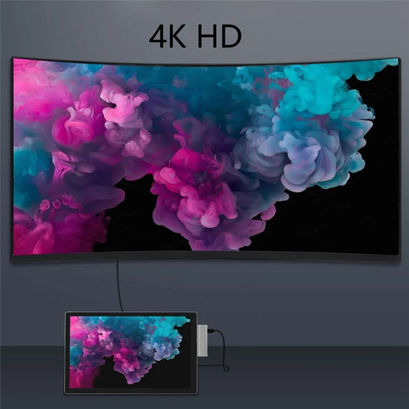 يتضمن قارئ بطاقات الذاكرة الدقيقة المتوسع متعدد المنافذ 4K - محطة إرساء USB 3.0 HUB المتوافقة مع Microsoft Surface P #4