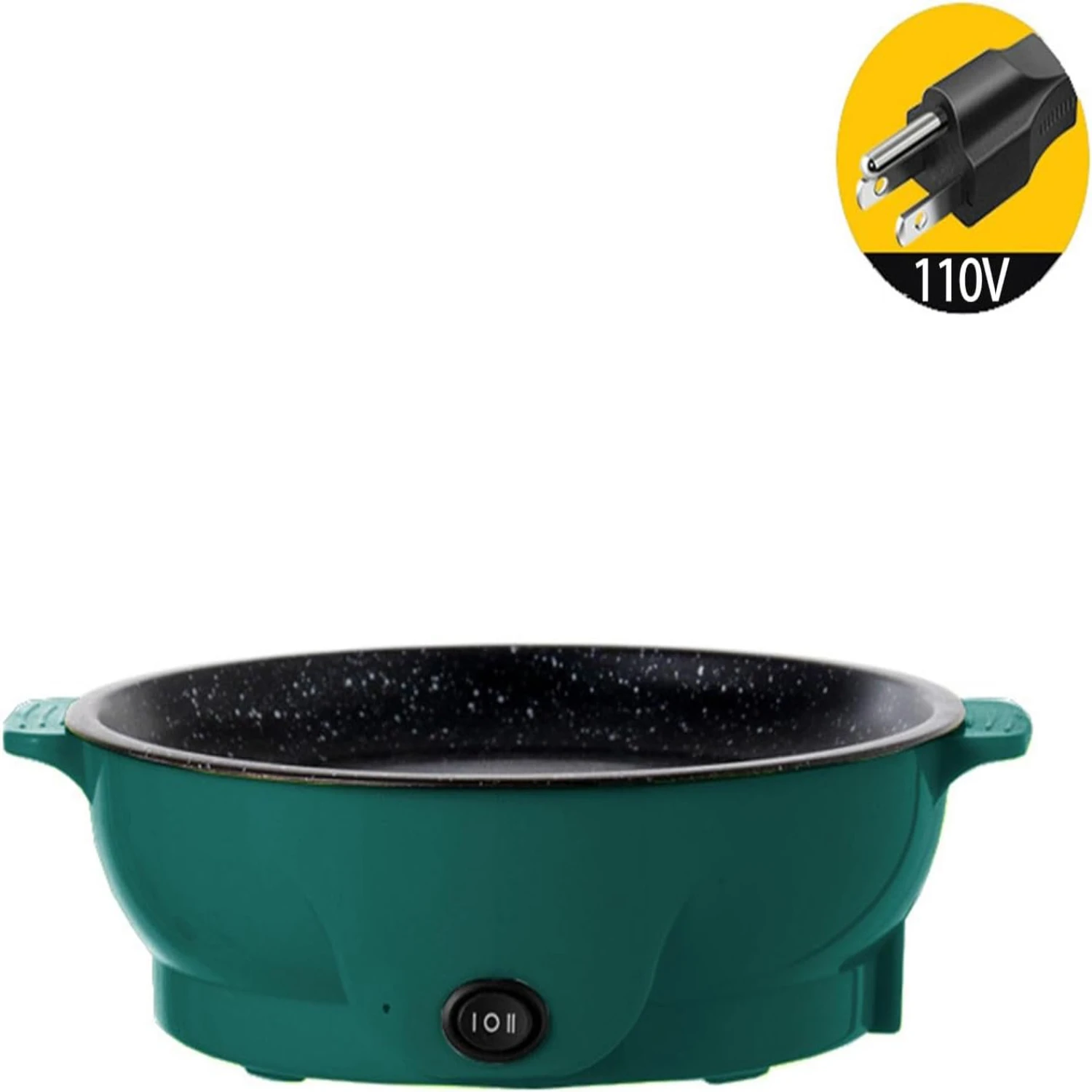 Portable Multifunctional Indoor Grill Griddle - 110V BBQ Skillet for Indoor Frying