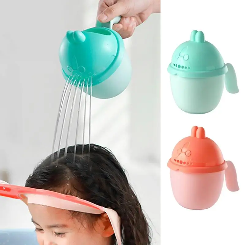 

Baby Hair Washing Cup Toddle Shampoo Cup With 7 Water Holes Baby Shower Washing Hair Cup Cute Cartoon Baby Bath Caps Bath Tools