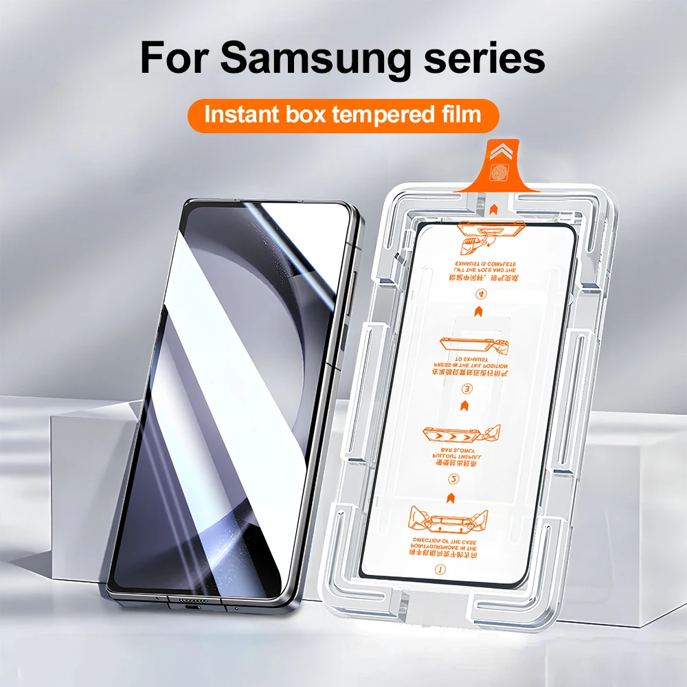 1-3PCS Fingerprint Unlock HD Tempered Glass for Samsung S26 S25 Edge S24 Ultra Plus Dustproof Easy To Install Bubble Free Film