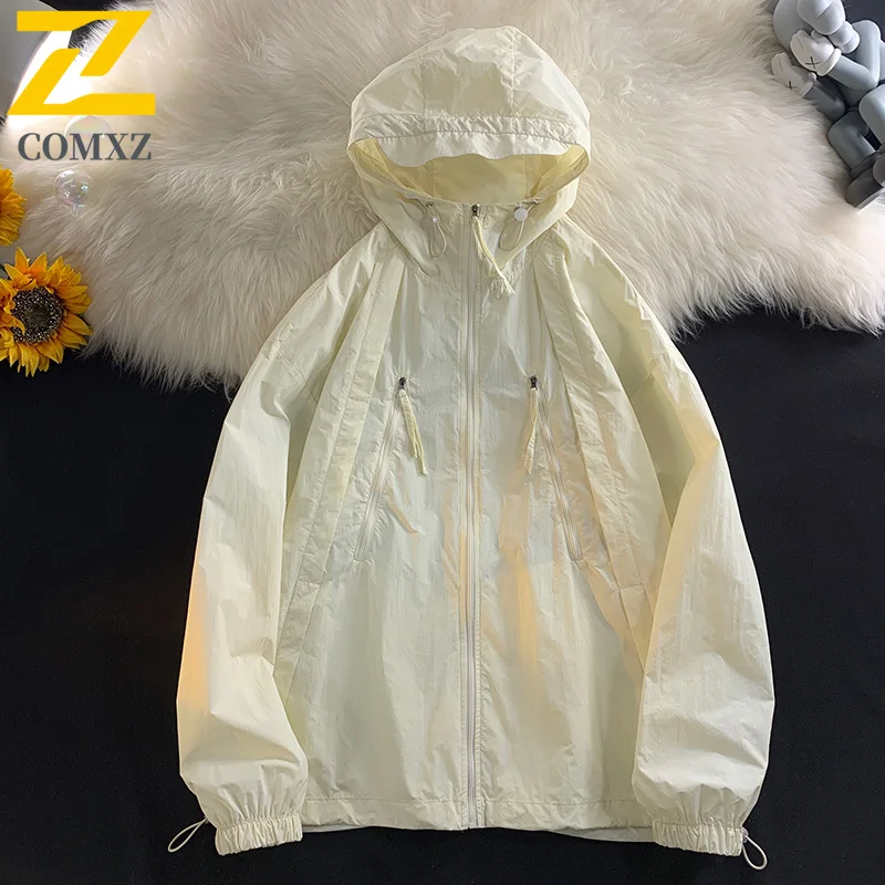 High Quality Men Sun Protection Jacket Summer Ice Silk Quick Drying Breathable Cycling Skin Jacket Outdoor Fishing Hiking Jacket