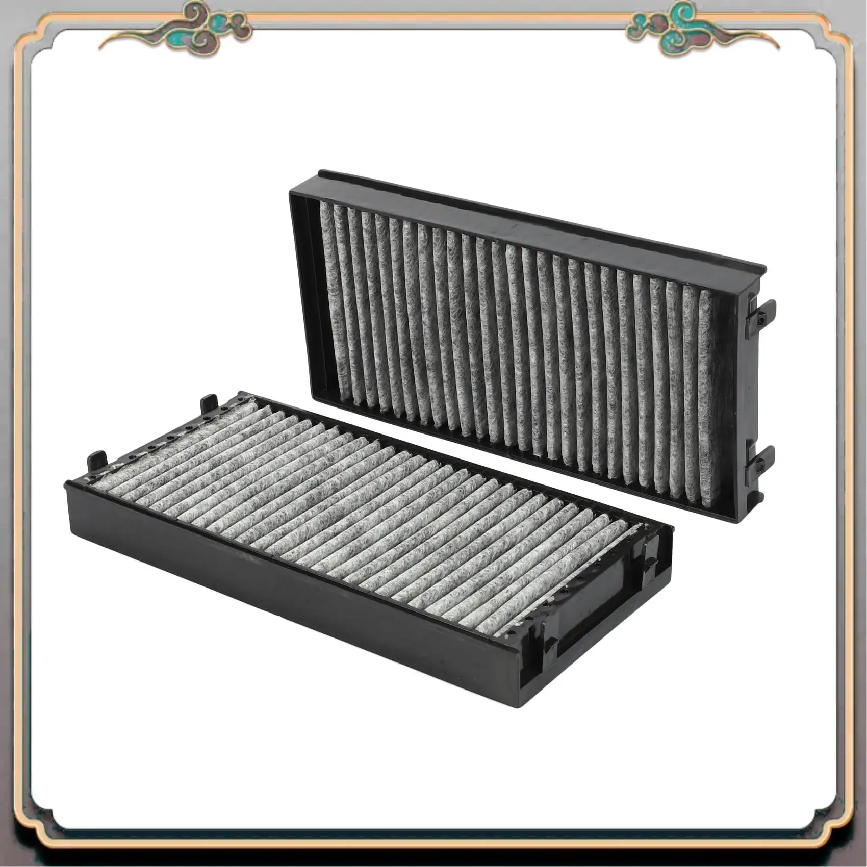 

Reliable-2PCS Car Cabin Air Filters For BMW X5 E70 2007-2015 X6 E71 E72 2008- 2010 64316945586 64316945585 CU2941-2