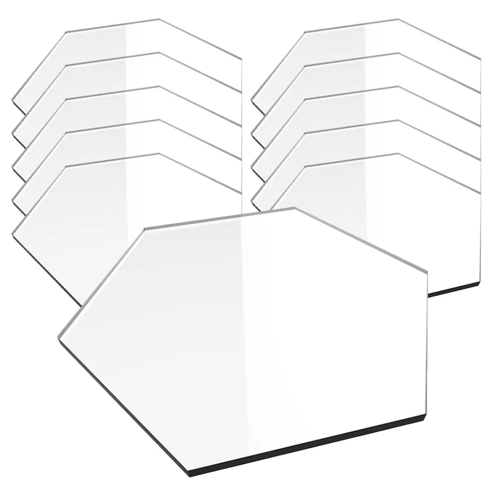 20Pcs Hexagon Acrylic Wedding Signs Thick Blank Seat Markers Table Numbers for Reception Seating Chart - view 2