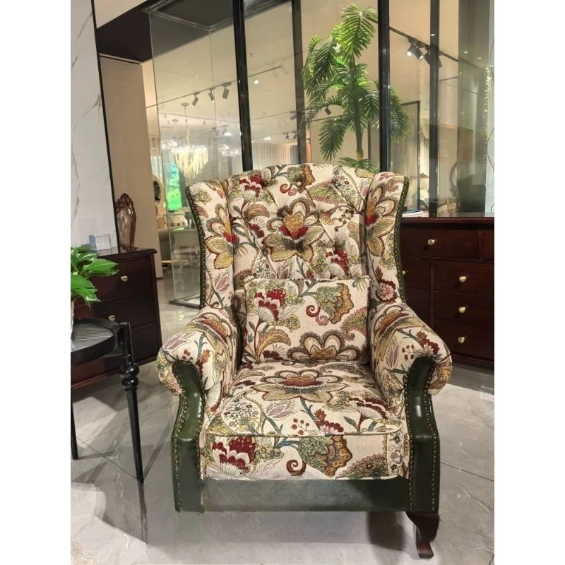 Pojedyncza sofa z tkaniny retro