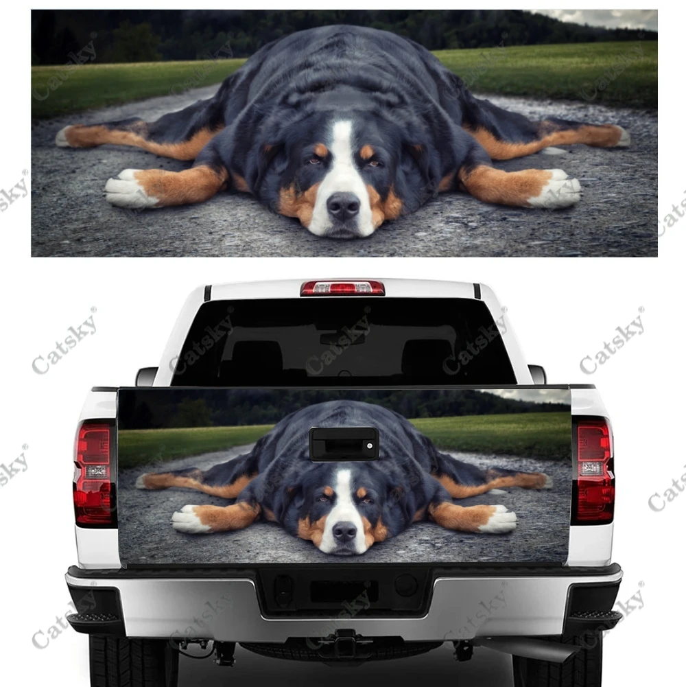 Sennenhund Dog Truck Tailgate Wrap Professional Grade Material Universal Fit for Full Size Trucks Weatherproof &Car Wash Safe