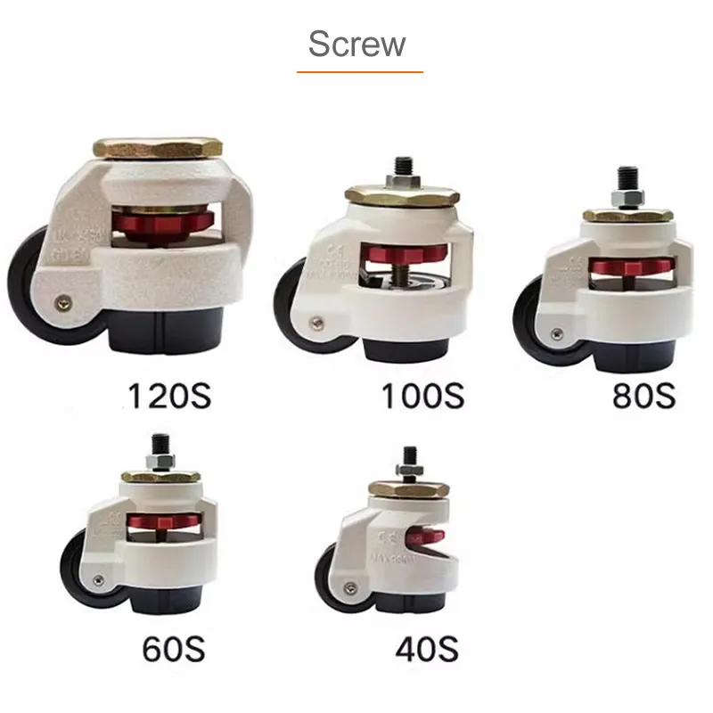 GD-40S/60s/80s,Heavy duty level adjustment Foma caster/wheel, With thread,Altura ajustable,Industrial casters