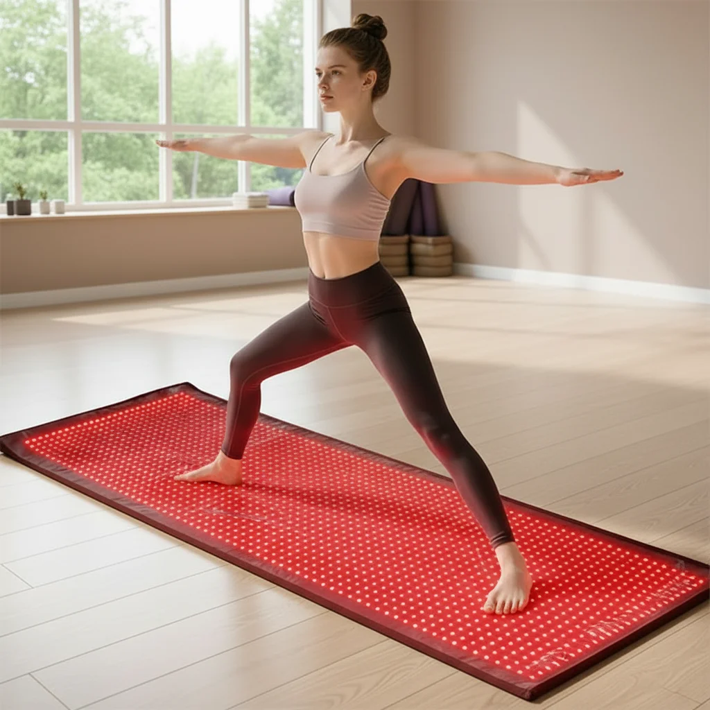 Red Light Therapy Blanket,  Infrared Therapy Mat, LED Full Body Phototherapy Yoga Pilates Mat