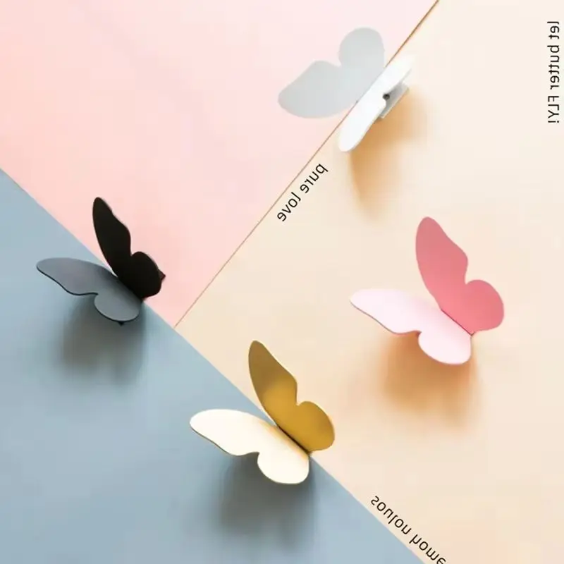4Pairs Pure Brass Butterfly Furniture Pulls Handles Drawer Pulls Cupboard Wardrobe Kitchen Closet Dresser Cabinet Pulls Knobs
