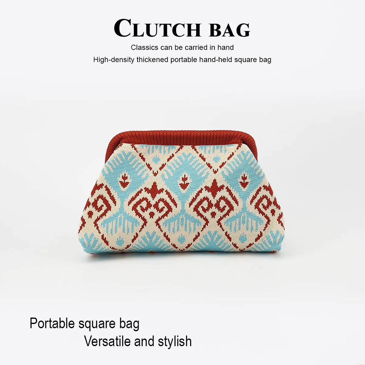 Women's Clutch Bag with Snap Closure, Casual and Versatile Patterned Handbag, Suitable for Daily Commuting, Travel, and Shopping, Can Be Used in All Seasons