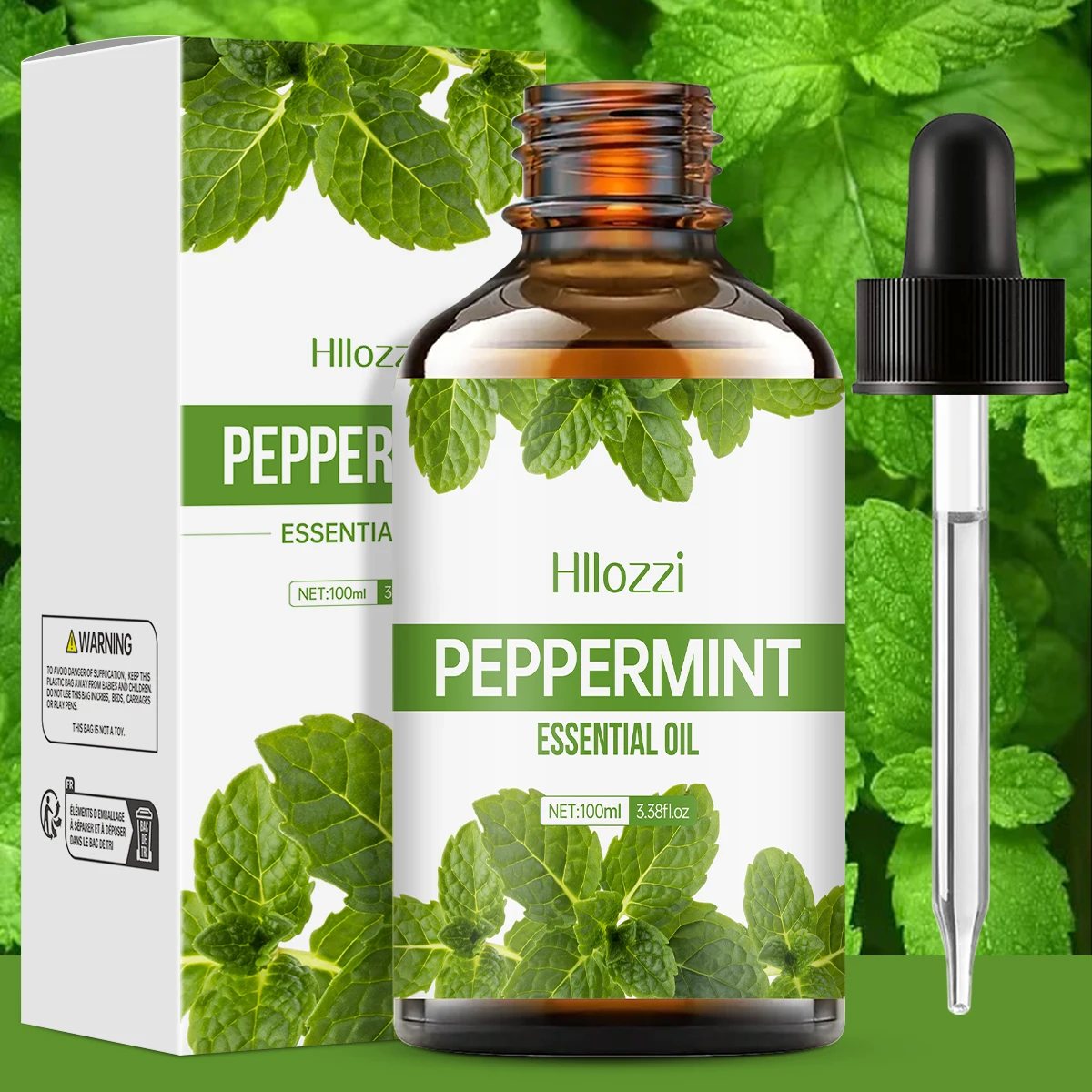 L'huile essentielle végétale de menthe poivrée convient au massage, à la douche, à rafraîchir et fac