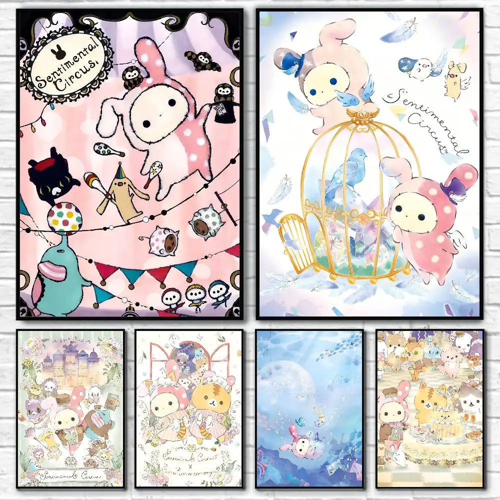 Cartoon S-Sentimental C-Circus Posters Fancy Wall Sticker for Living Room Bar Decoration Wall Decor