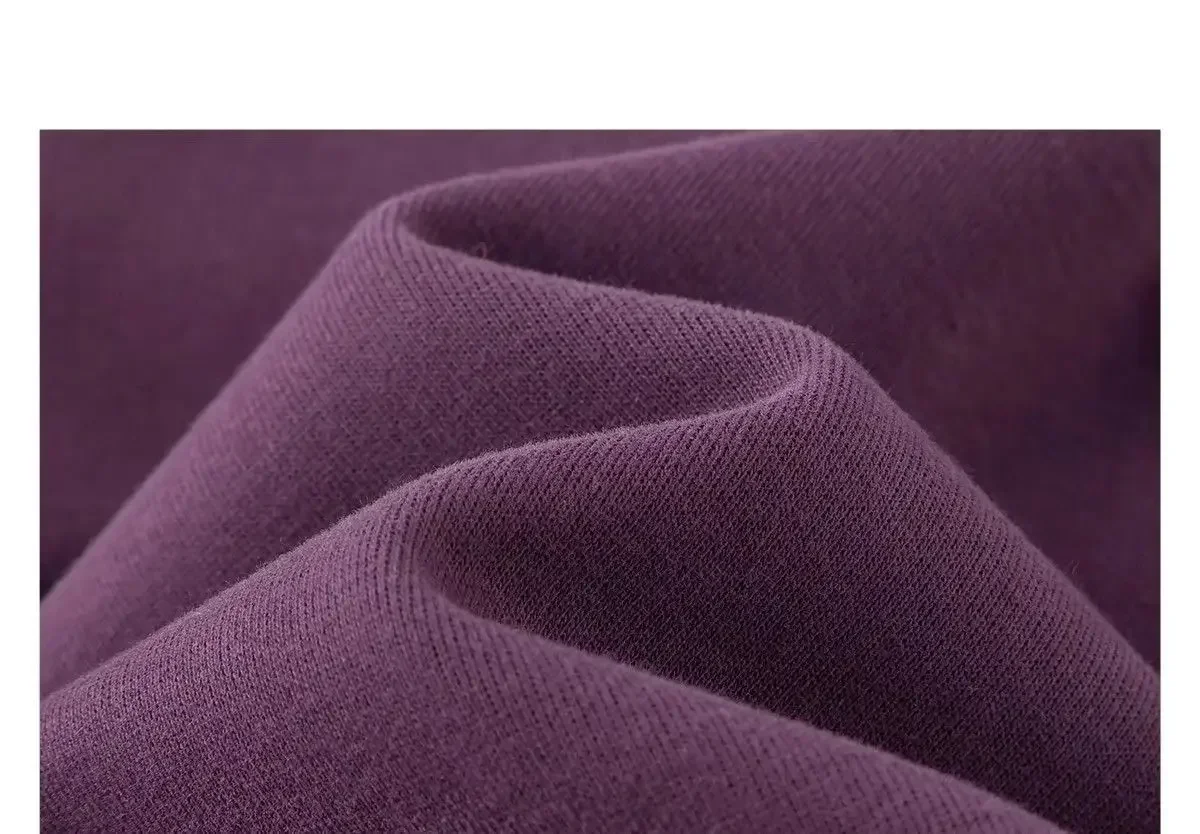 Gerade geschnittene, weit geschnittene Hose in Merlot-Lila, schlankmachend, für Frühling und Herbst, locker fallend, sportliche Jogginghose im koreanischen Stil. – Detail 23